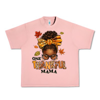 Salmon one thankful mama afro messy bun Urban Heavy Tee - texasbilliewilder