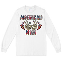 White american mini Long Sleeve Tee - CowhideDigitalArt