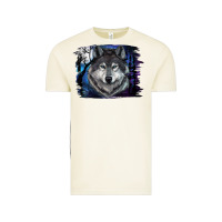 Vintage Arctic wolf and full moon Vintage Tee - RanaPortraitStore