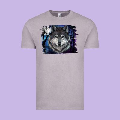 Wolf And Full Moon Vintage Tee Designed By Ranaportraitstore