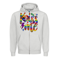 Dove Grey kiss me Zipper Hoodie - JahusDesignShop