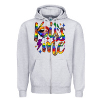 Heather Grey kiss me Zipper Hoodie - JahusDesignShop