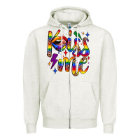 Oatmeal Heather kiss me Zipper Hoodie - JahusDesignShop