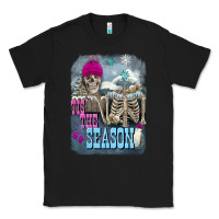Black Winter tis the season skeleton Classic Tee - FaDigitalArtStudio