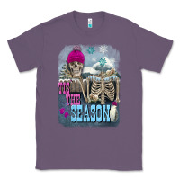Lavender Winter tis the season skeleton Classic Tee - FaDigitalArtStudio
