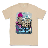 Mushroom Winter tis the season skeleton Classic Tee - FaDigitalArtStudio