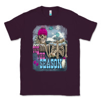 Plum Winter tis the season skeleton Classic Tee - FaDigitalArtStudio