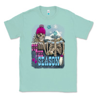 Seafoam Winter tis the season skeleton Classic Tee - FaDigitalArtStudio