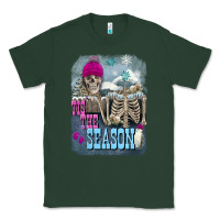 Sports Green Winter tis the season skeleton Classic Tee - FaDigitalArtStudio