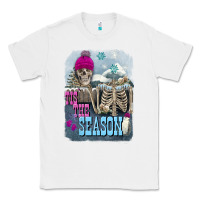 White Winter tis the season skeleton Classic Tee - FaDigitalArtStudio