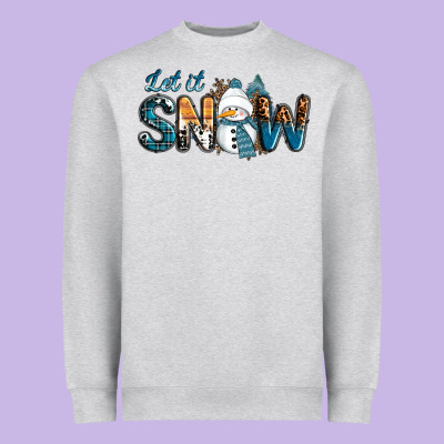 Heavyweight Sweatshirt Let It Snow Snowman