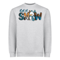 Heather Grey Let It Snow Snowman Heavyweight Sweatshirt - RanaPortraitStore