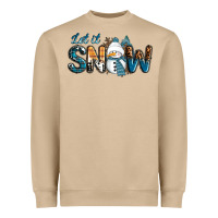 Mushroom Let It Snow Snowman Heavyweight Sweatshirt - RanaPortraitStore