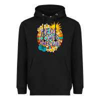 Black Here comes the sun Heavyweight Hoodie - NancyCooperArtShop