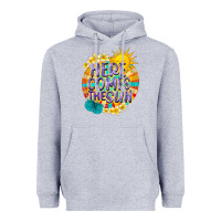 Heather Grey Here comes the sun Heavyweight Hoodie - NancyCooperArtShop