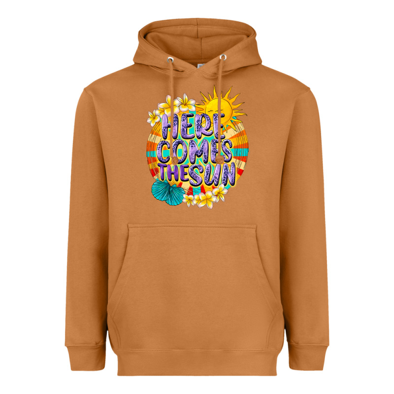 Here Comes The Sun Heavyweight Hoodie by NancyCooperArtShop | Teevron