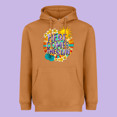Here Comes The Sun Heavyweight Hoodie Designed By Nancycooperartshop