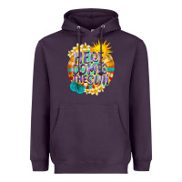 Plum Here comes the sun Heavyweight Hoodie - NancyCooperArtShop