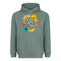 Sage Here comes the sun Heavyweight Hoodie - NancyCooperArtShop