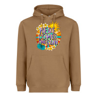Toasted Coconut Here comes the sun Heavyweight Hoodie - NancyCooperArtShop
