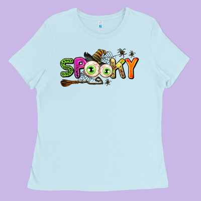Spooky Ladies Tee Designed By Adodesignshop