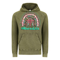 Vintage Olive nurse life rainbow Vintage Hoodie - RanaPortraitStore