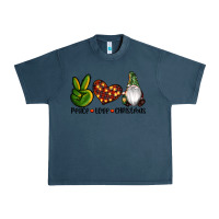 Midnight Navy peace love gnomes christmas Urban Heavy Tee - RanaPortraitStore