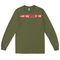 Army Green pink crayon fa element Long Sleeve Tee - FaDigitalArtStudio