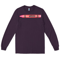 Plum pink crayon fa element Long Sleeve Tee - FaDigitalArtStudio