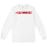 White pink crayon fa element Long Sleeve Tee - FaDigitalArtStudio