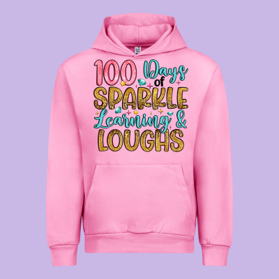 100 Days Of Sparkle Learning And Loughs Urban Hoodie Designed By Artiststas