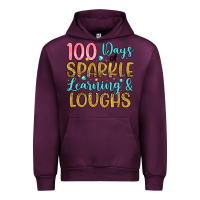Mauve Wine 100 days of sparkle learning and loughs Urban Hoodie - Artiststas