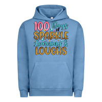 Pigment Pebble Blue 100 days of sparkle learning and loughs Urban Hoodie - Artiststas