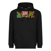 Black Western Love Simmental Cow Heavyweight Hoodie - LillyAllenDesigns