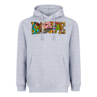 Heather Grey Western Love Simmental Cow Heavyweight Hoodie - LillyAllenDesigns
