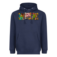 Navy Western Love Simmental Cow Heavyweight Hoodie - LillyAllenDesigns