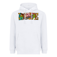 White Western Love Simmental Cow Heavyweight Hoodie - LillyAllenDesigns
