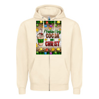 Sandshell christmas fueled by cocoa and christ Zipper Hoodie - Artiststas
