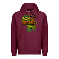 Burgundy black history month Premium Hoodie - NancyCooperArtShop