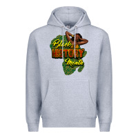 Heather Grey black history month Premium Hoodie - NancyCooperArtShop