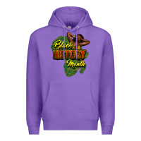 Purple black history month Premium Hoodie - NancyCooperArtShop