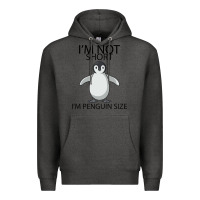 Charcoal Heather I'm Not Short I'm Penguin Size Premium Hoodie - Bettercallsaul