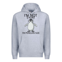 Heather Grey I'm Not Short I'm Penguin Size Premium Hoodie - Bettercallsaul
