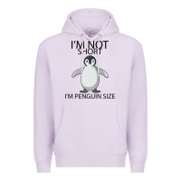 Lilac I'm Not Short I'm Penguin Size Premium Hoodie - Bettercallsaul