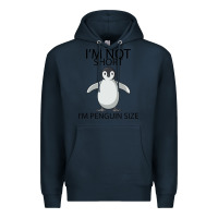 Navy I'm Not Short I'm Penguin Size Premium Hoodie - Bettercallsaul
