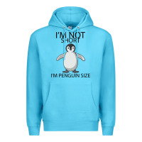 Ocean Blue I'm Not Short I'm Penguin Size Premium Hoodie - Bettercallsaul