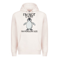 Pale Pink I'm Not Short I'm Penguin Size Premium Hoodie - Bettercallsaul