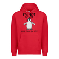 Red I'm Not Short I'm Penguin Size Premium Hoodie - Bettercallsaul