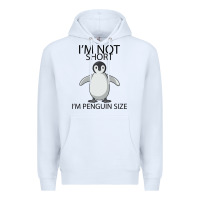 White I'm Not Short I'm Penguin Size Premium Hoodie - Bettercallsaul