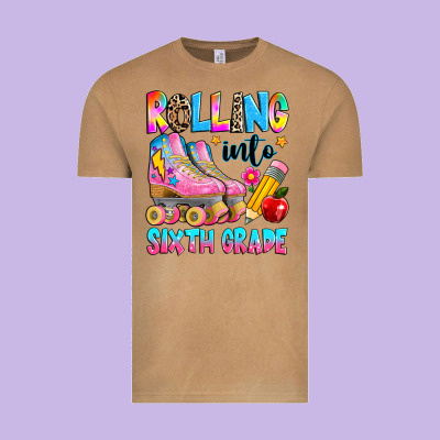 Rolling Into Sixth Grade Vintage Tee Designed By Texasbilliewilder